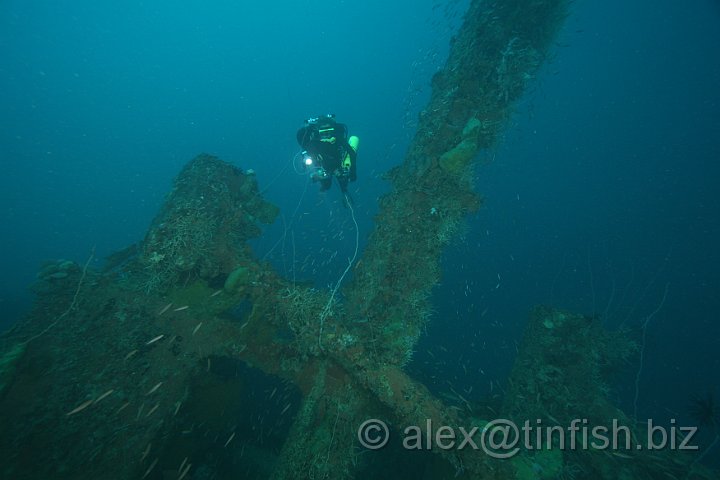 Nippo_Maru-173.JPG - Maz swims past the mast