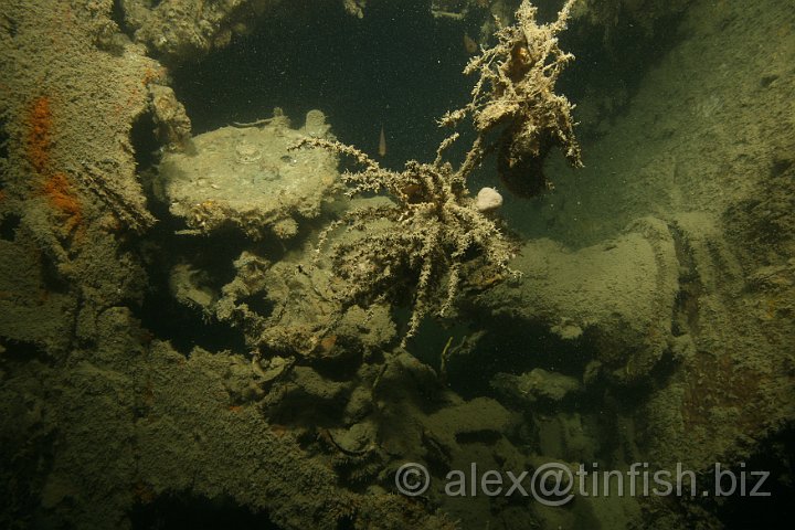 HMS_Exeter-112.JPG - Telegraph below decks beneath the bridge