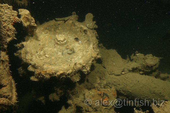 HMS_Exeter-139.JPG - Telegraph below decks beneath the bridge