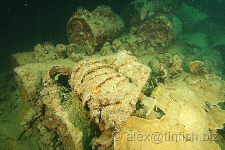 Helmet_Wreck-162.JPG - Helmet Wreck - Helmets on Depth Charges