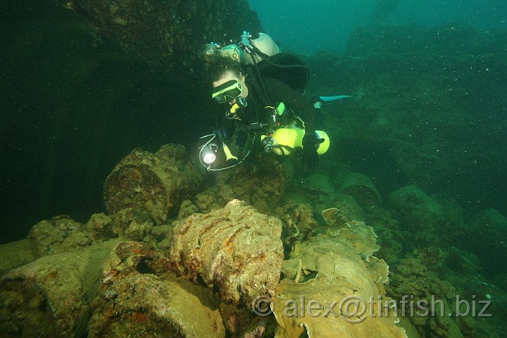 Helmet_Wreck-164.JPG - Helmet Wreck - Helmets on Depth Charges