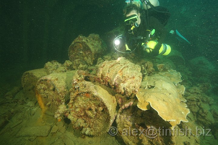 Helmet_Wreck-172.JPG - Helmet Wreck - Helmets on Depth Charges