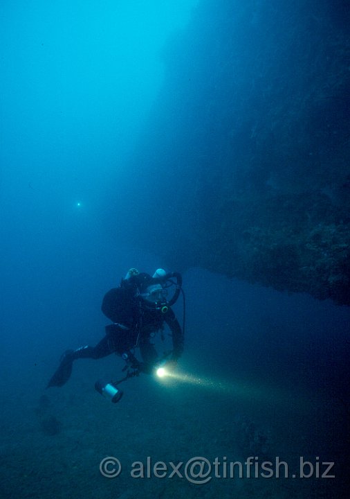 Bow.jpg - Swimming back from the Akitsushima bow