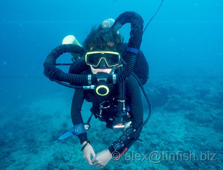 Maz.jpg - Maz on the KISS Rebreather