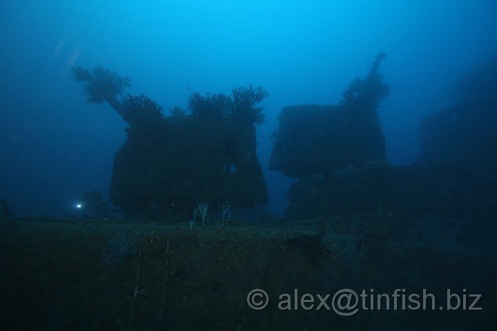 USS_Aaron_Ward-360.JPG - The forward two 5 inch guns