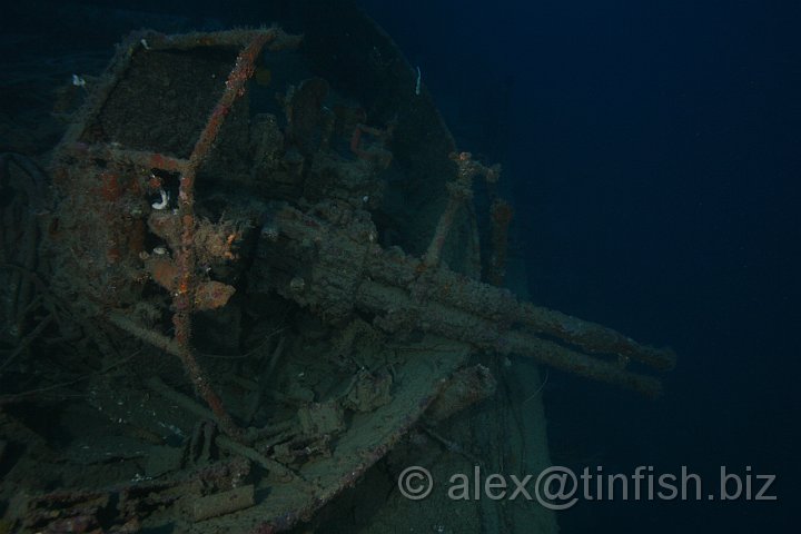 USS_Aaron_Ward-75.JPG - Starboard gun is starting to collapse