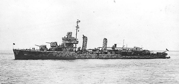 h97809.jpg - USS Aaron Ward (DD-483) during the War